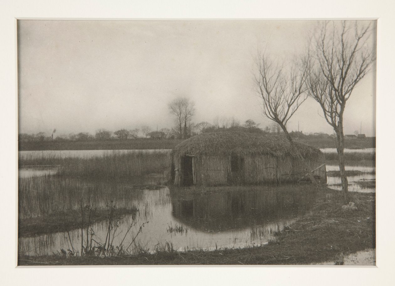A Reed Boat-House, Plate XXXI from Life and Landscape on the Norfolk Boards by Peter Henry Emerson