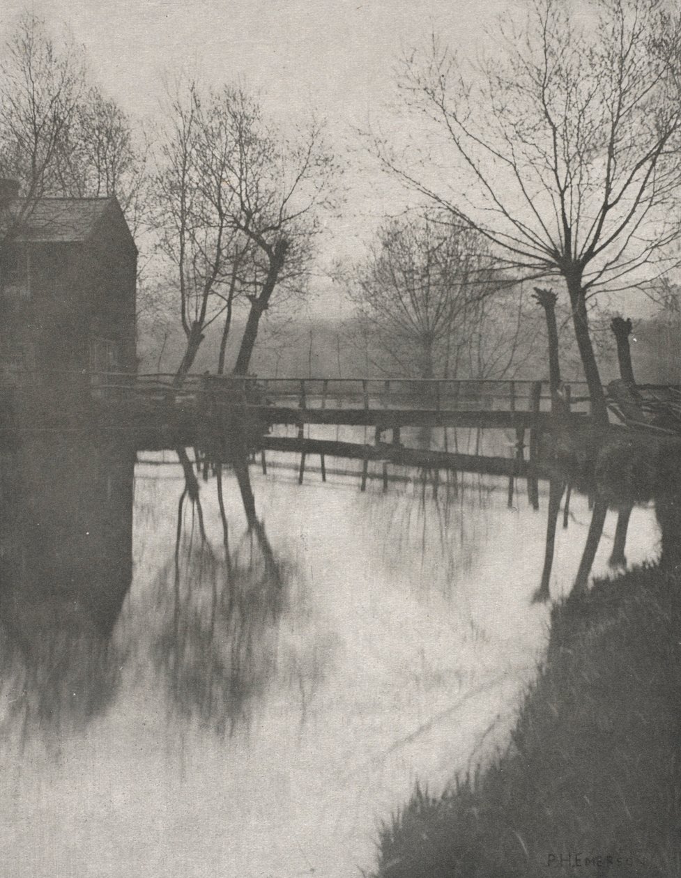 Footbridge Near Chingford, from The Compleat Angler by Peter Henry Emerson
