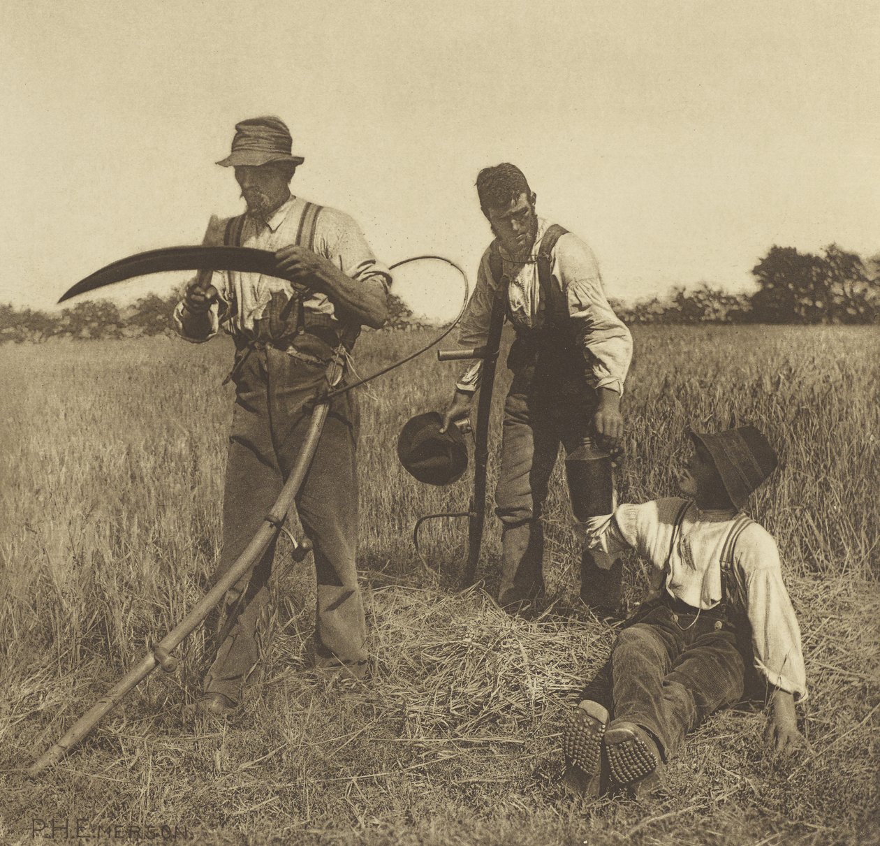 In the Barley-Harvest, Suffolk by Peter Henry Emerson