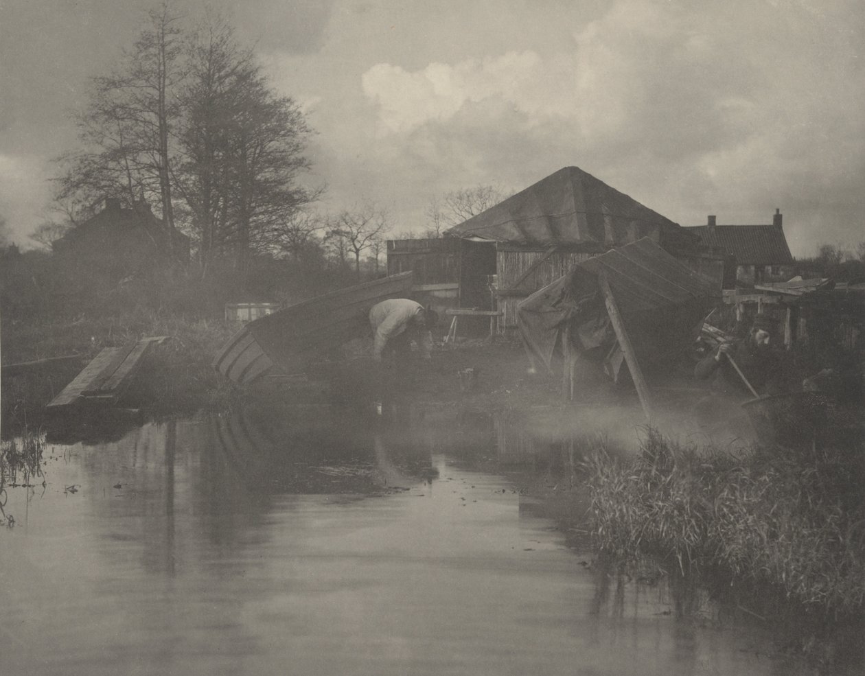 A Norfolk Boat-Yard by Peter Henry Emerson and T.F. Goodall
