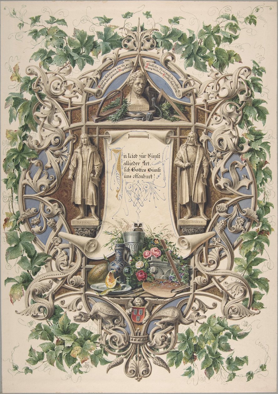 Homage from Bavarian Artists to King Ludwig I, 1874 by Peter Herwegen