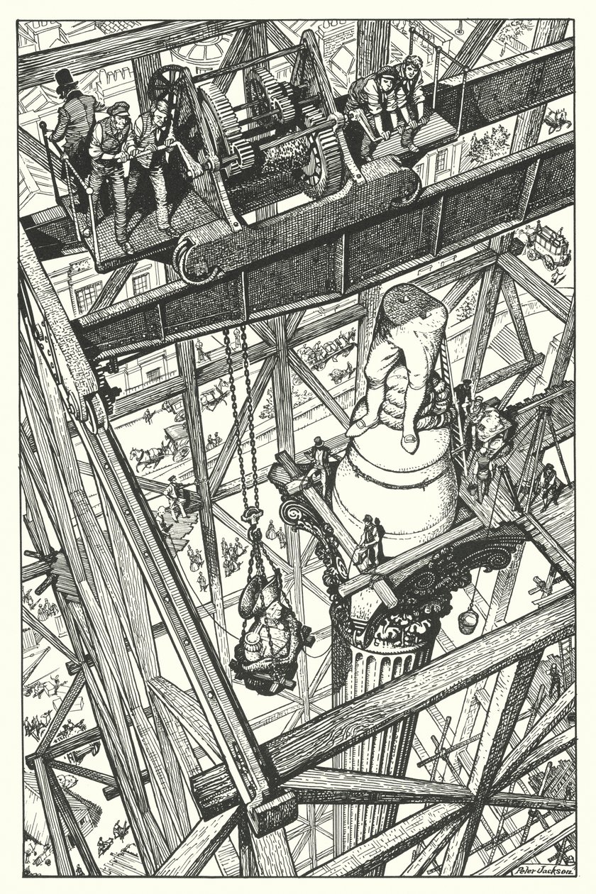 Erection of the Statue of Nelson on Top of Nelson