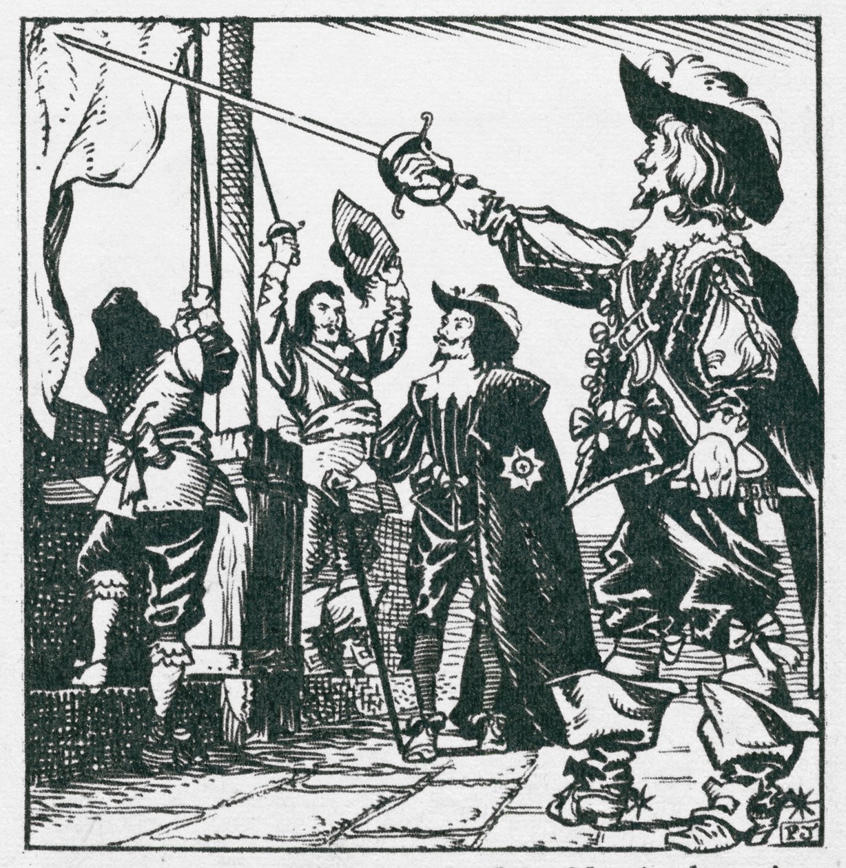 King Charles I Raising His Standard at Nottingham in 1642, Thus Beginning the Civil War by Peter Jackson