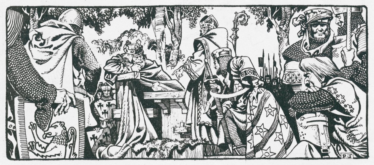King John Signing Magna Carta at Runnymede by Peter Jackson