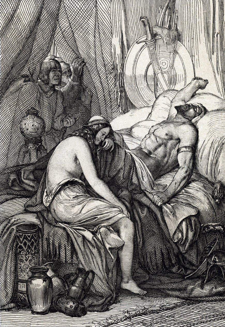 The Death of Attila, Ruler of the Huns, on His Wedding Night with Ildico by Peter Johann Nepomuck Geiger