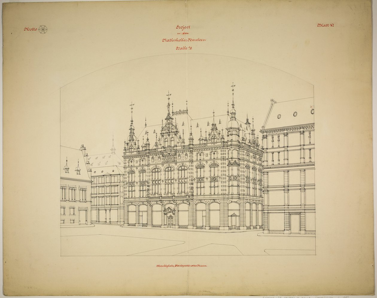 Rathskeller Neubau, Halle (Saale), Saxony-Anhalt, Germany, Perspective by Peter Joseph Weber