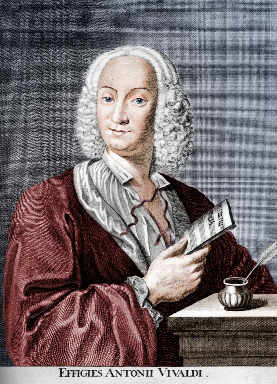 Antonio Vivaldi, Italian Baroque composer, Catholic priest, and virtuoso violinist by Peter La Cave