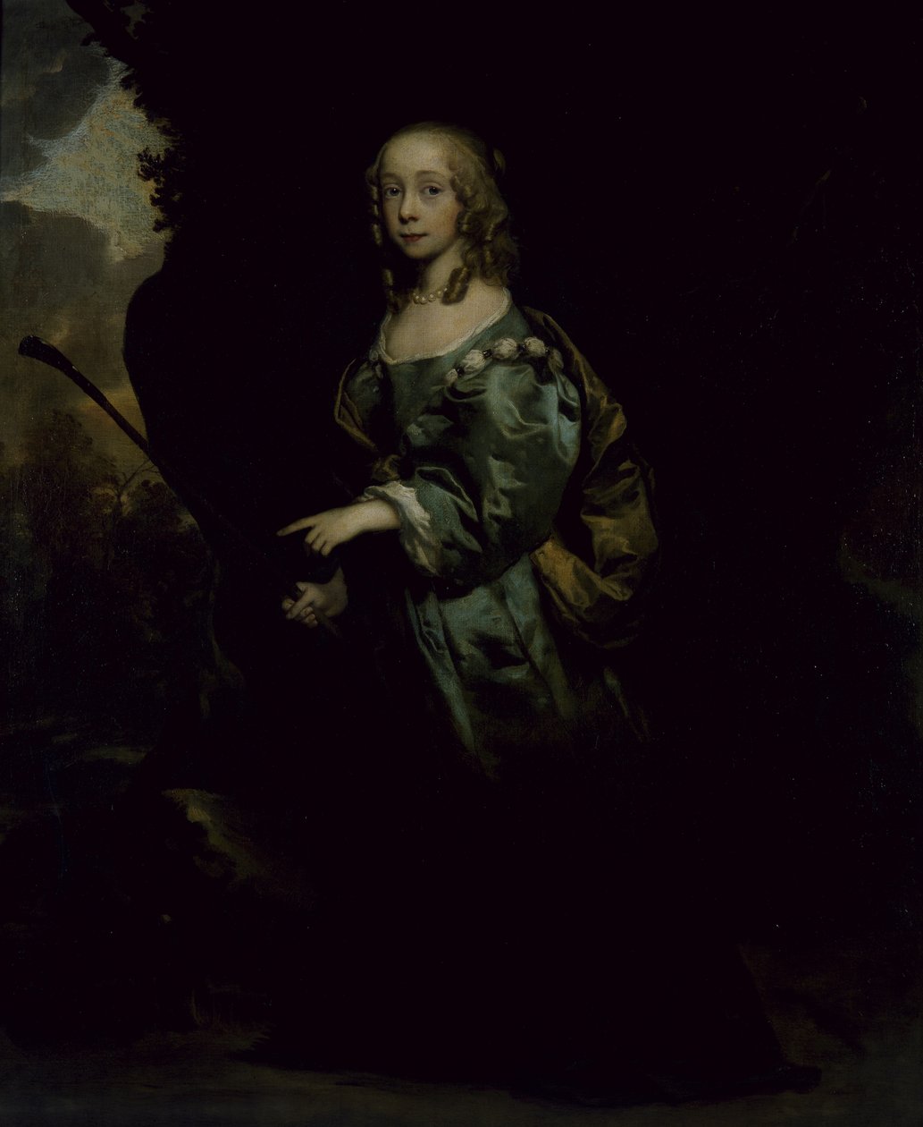 Portrait of a young girl in green by Peter Lely