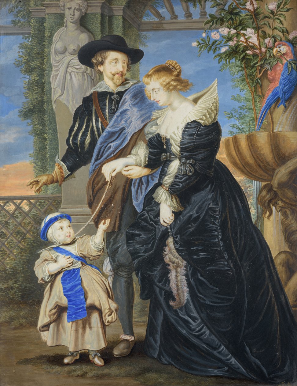 Rubens with His Wife and Child by Peter Lely