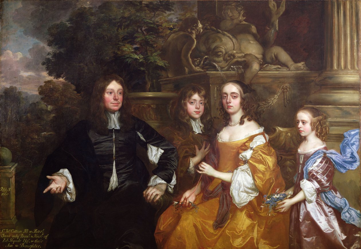 Sir John Cotton and His Family by Peter Lely