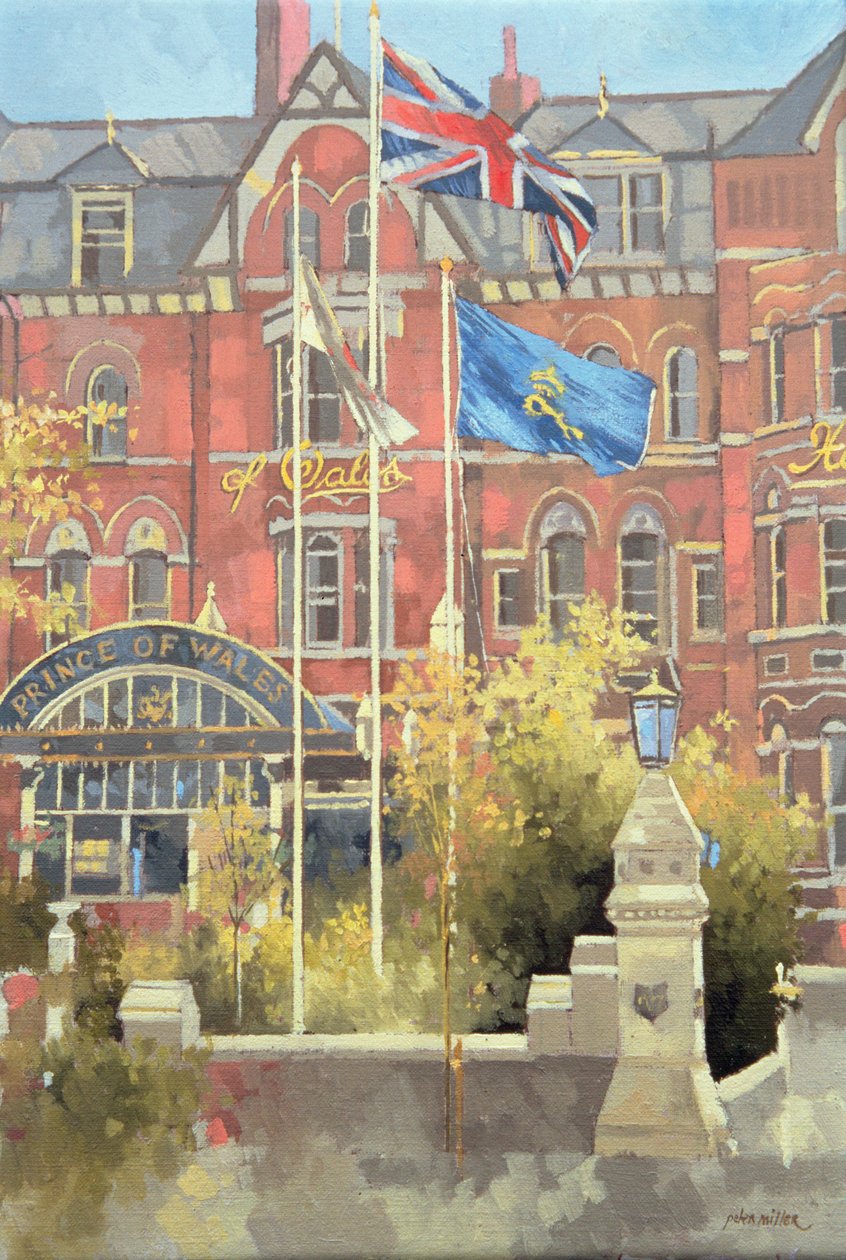 Flags outside the Prince of Wales, Southport by Peter Miller