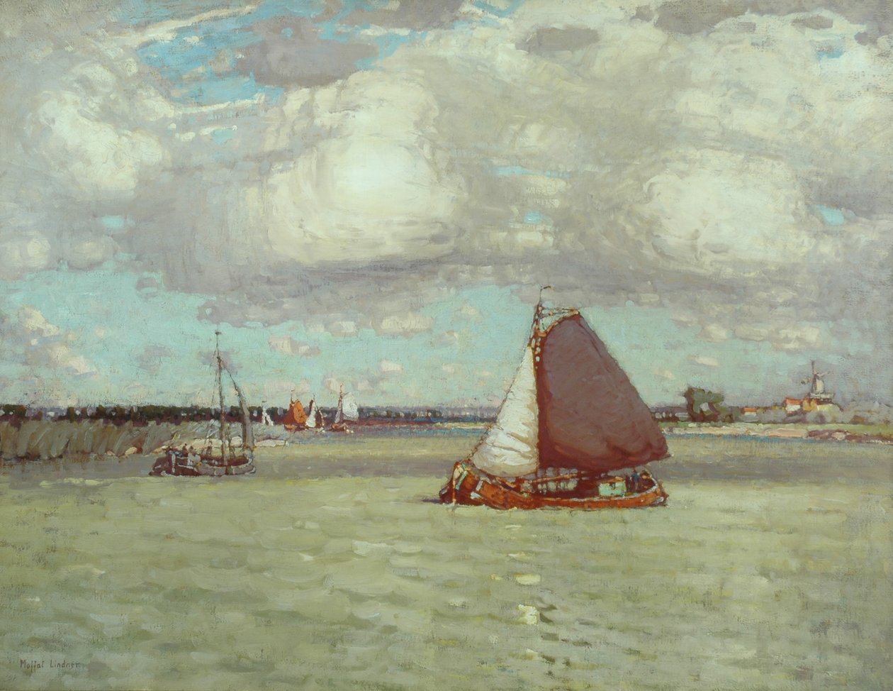 A Dutch River, c.1904 by Peter Moffat Lindner