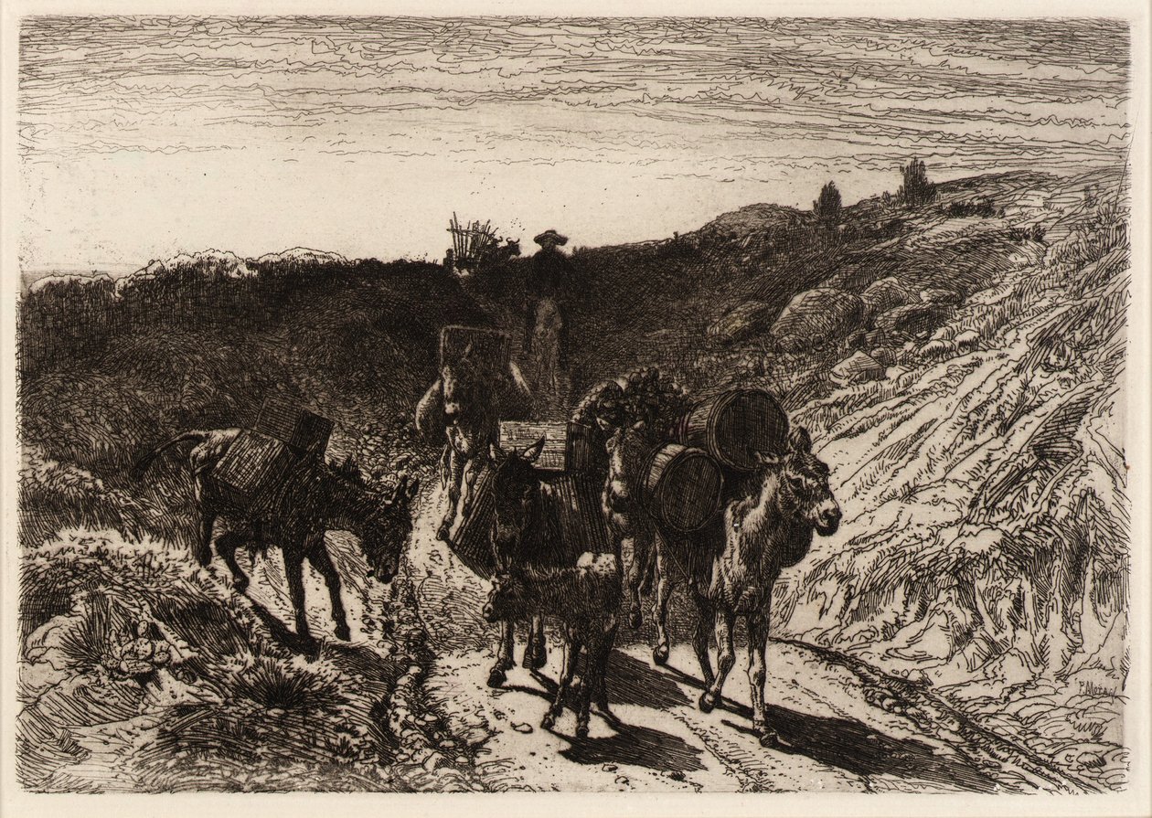 A Burro Train, New Mexico by Peter Moran