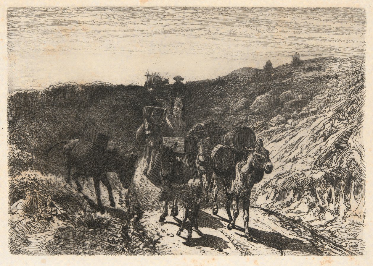 Burro Train, New Mexico by Peter Moran