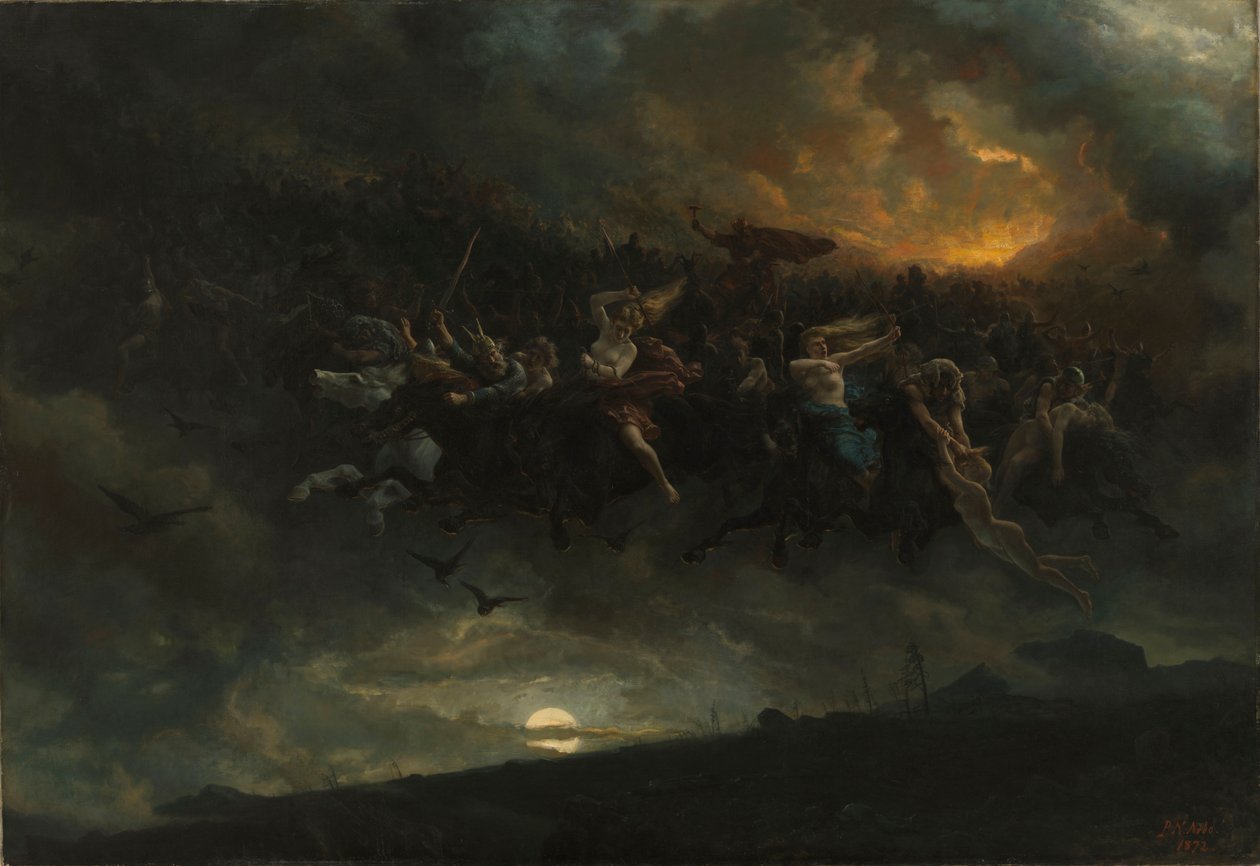 The Wild Hunt of Odin, 1872 by Peter Nicolai Arbo
