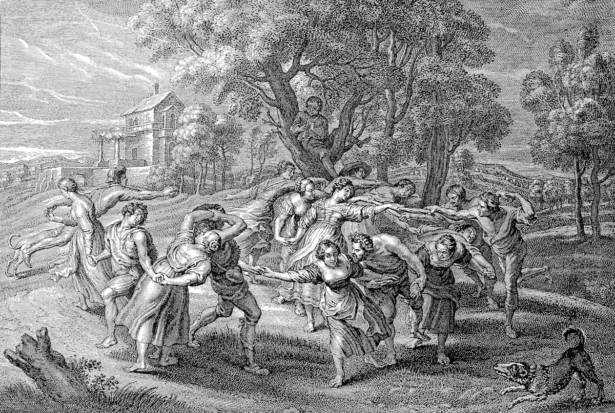 Young People at a Dance by Peter Paul (after) Rubens