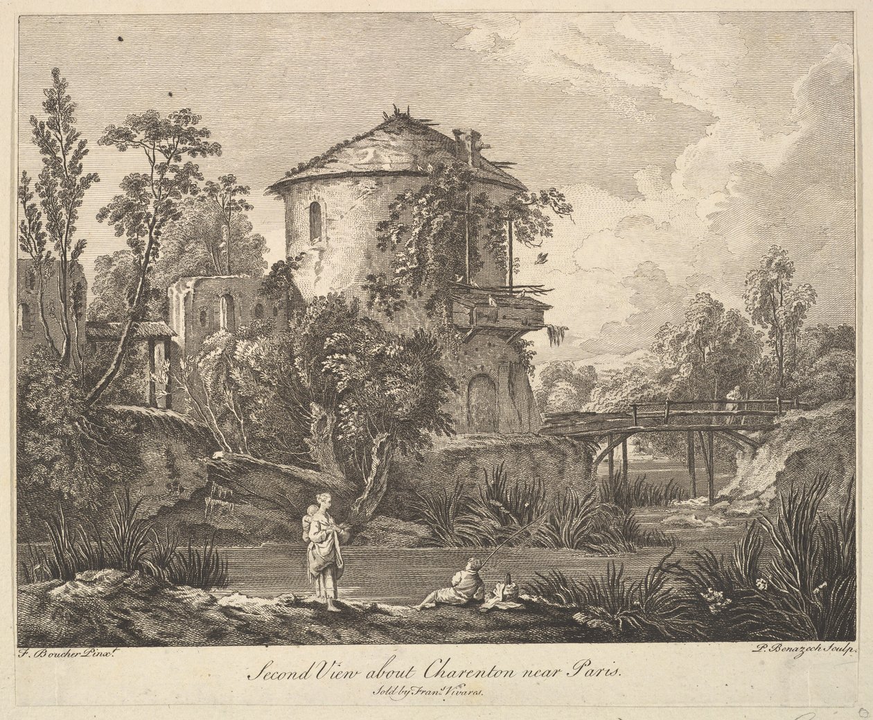 Second View of Charenton near Paris by Peter Paul Benazech