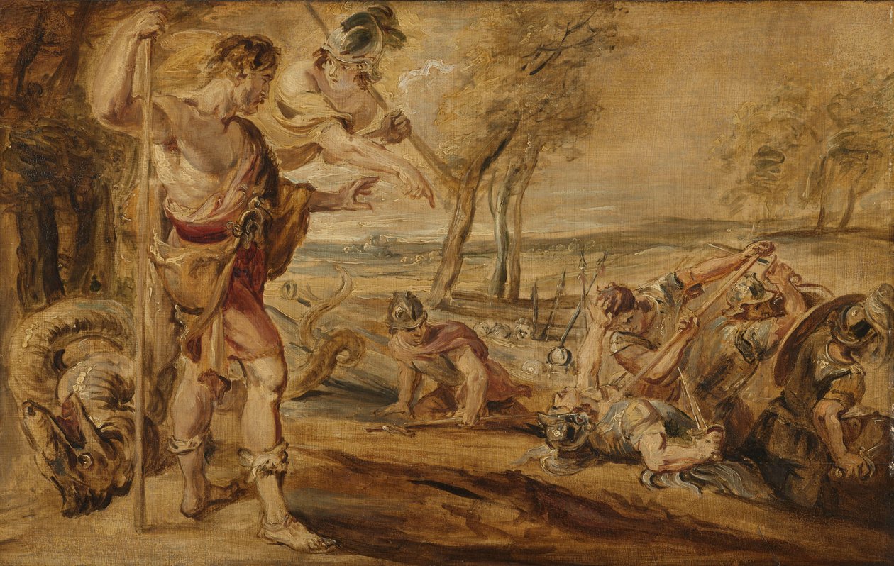 Cadmus, Guided by Minerva, Observes the Spartoi Fighting by Peter Paul Rubens (after)