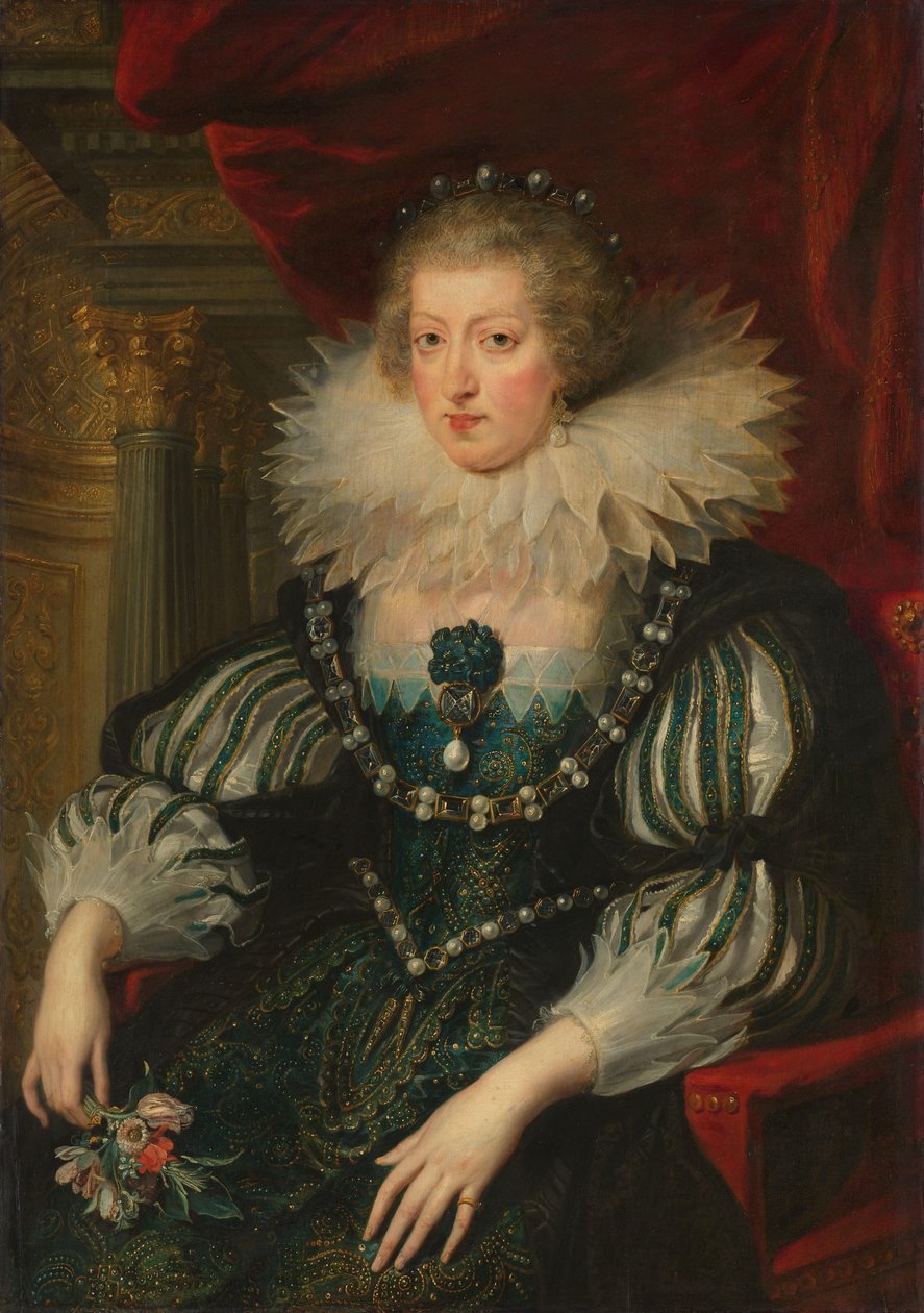 Portrait of Anne of Austria (1601-1666), Queen of France by Peter Paul Rubens (workshop of)
