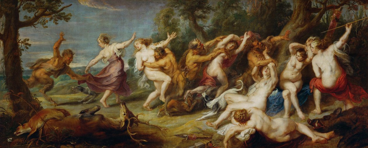 Diana and Her Nymphs Discovered by Satyrs, c.1635 by Peter Paul Rubens