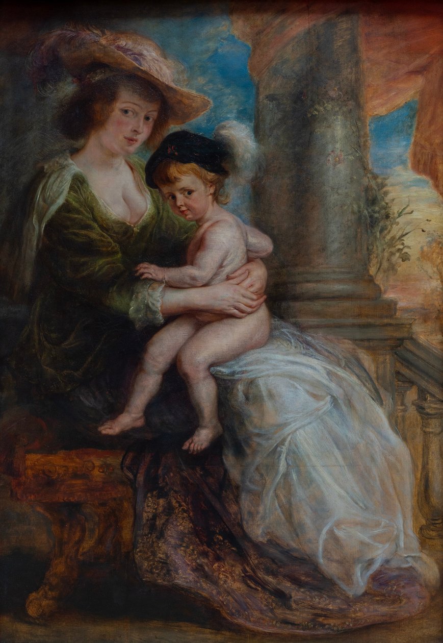 Hélène Fourment with her Son Frans by Peter Paul Rubens