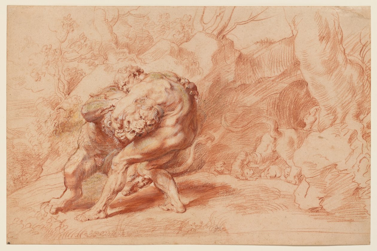 Hercules Strangling the Nemean Lion by Peter Paul Rubens
