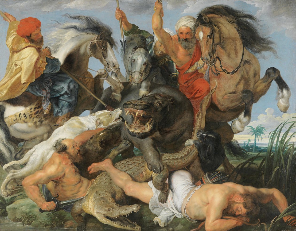 Hunting Hippopotamus and Crocodile by Peter Paul Rubens