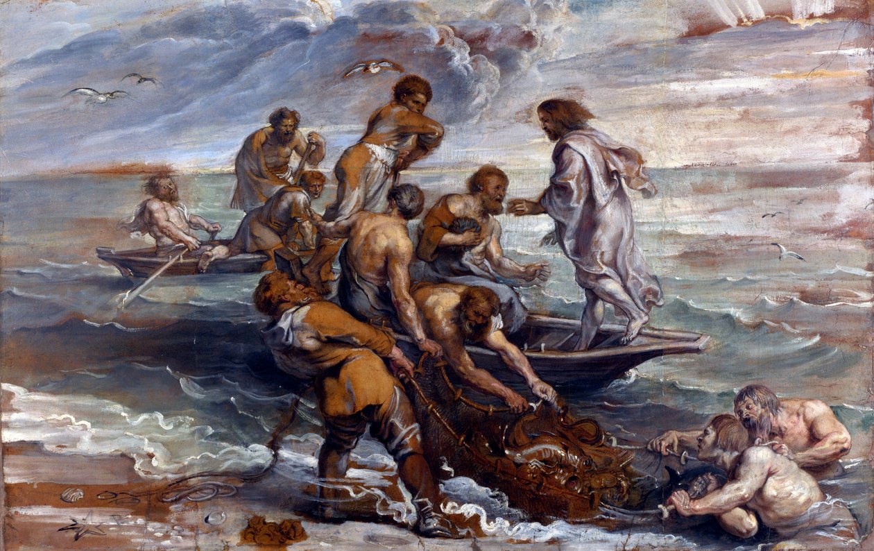 The Miraculous Draught of Fishes. Painting by Pieter Paul Rubens, 1618-1619 by Peter Paul Rubens