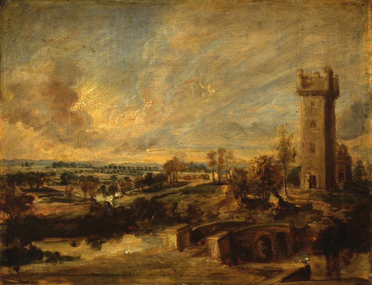 Landscape with a Tower by Peter Paul Rubens