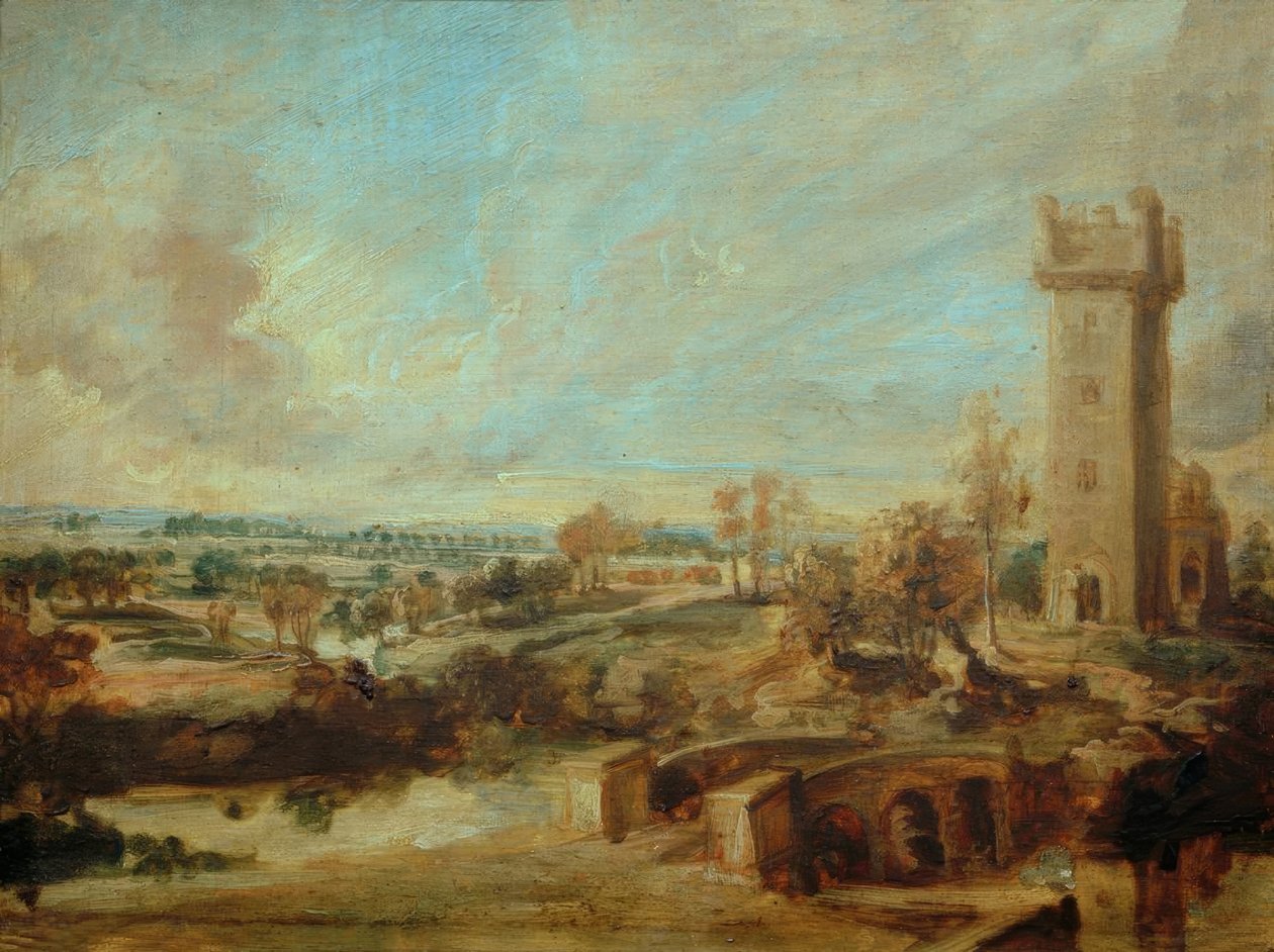 Landscape with Tower by Peter Paul Rubens