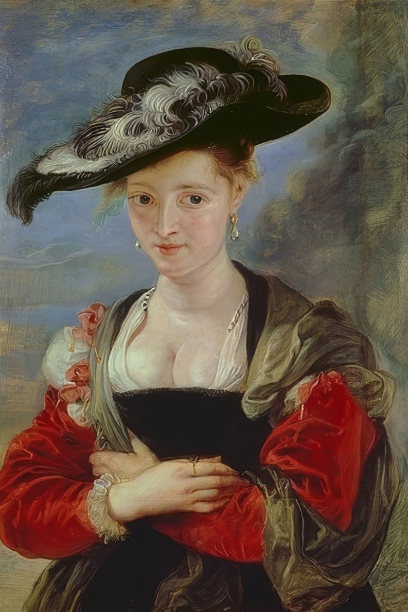 The Straw Hat. Portrait of Susanna Lunden(?) by Peter Paul Rubens