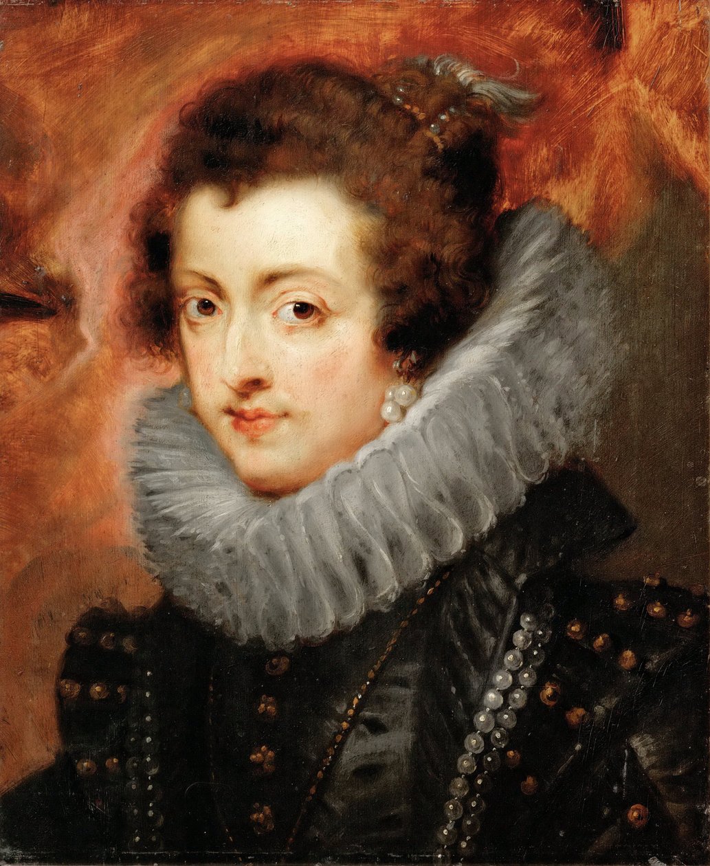 Portrait of Elisabeth of France, Queen consort of Spain by Peter Paul Rubens
