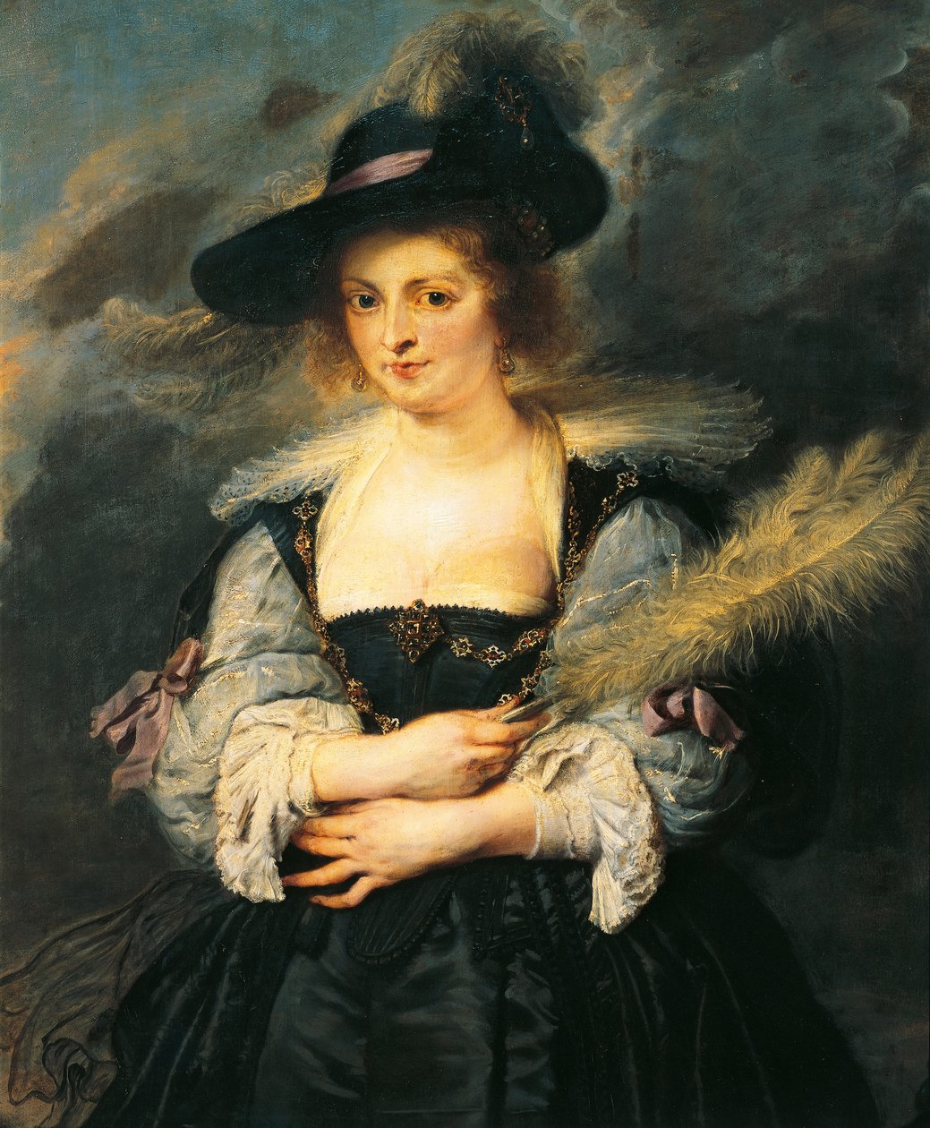 Portrait of Helene Fourment (detail) by Peter Paul Rubens
