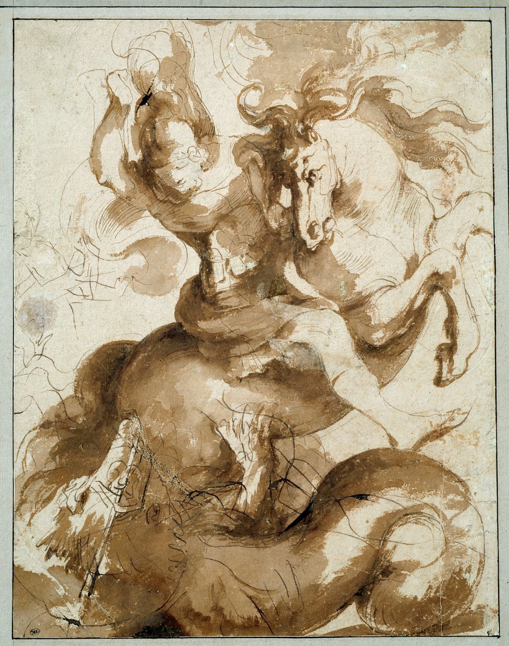 Saint George killing the dragon by Peter Paul Rubens