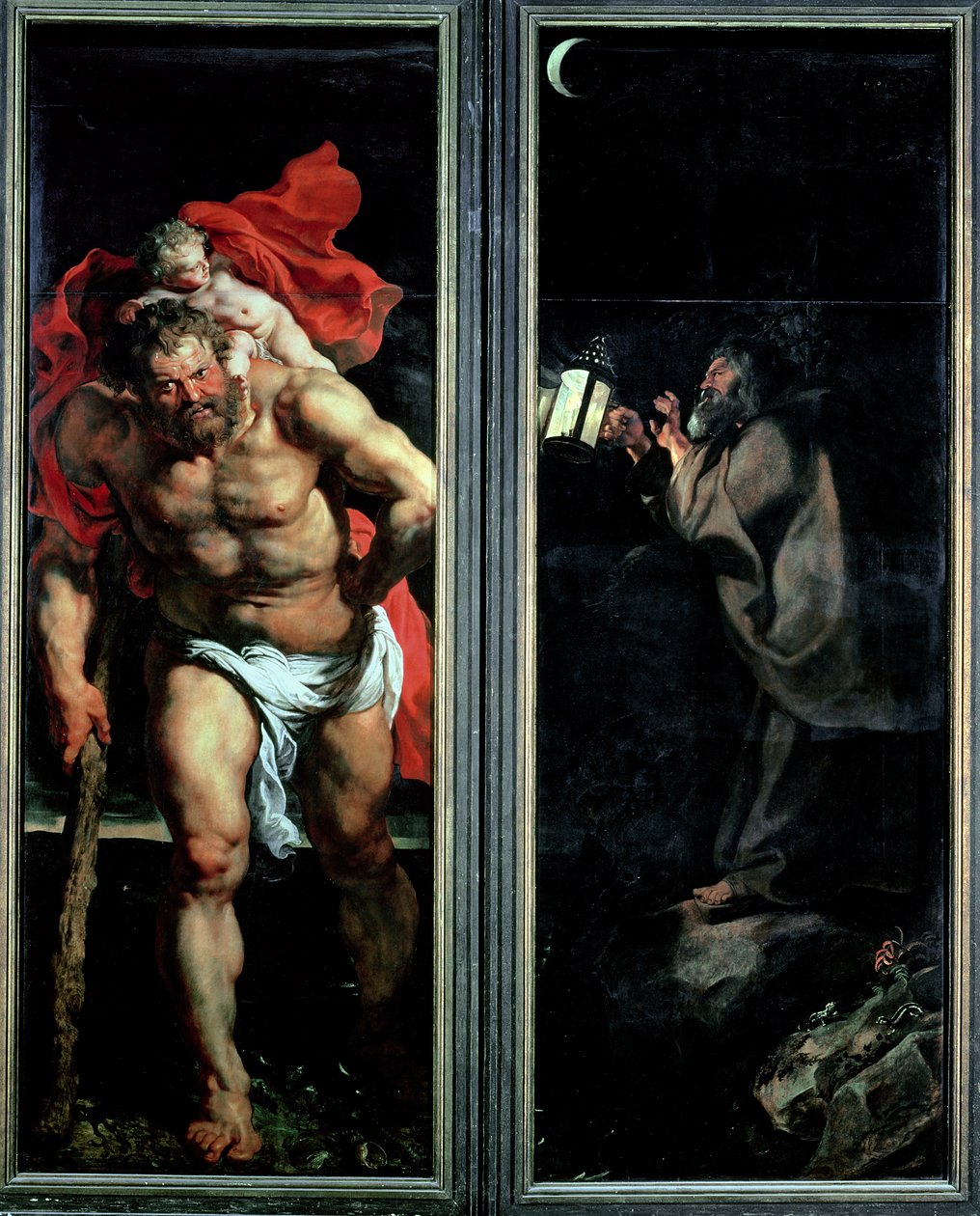 St. Christopher and the Hermit (outside shutters of the Descent from the Cross triptych) by Peter Paul Rubens