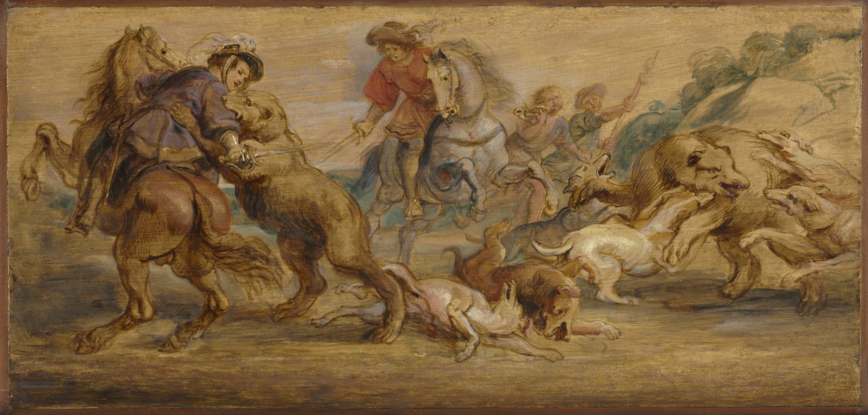 Study for "The Bear Hunt" (for the Alcázar, Madrid) by Peter Paul Rubens