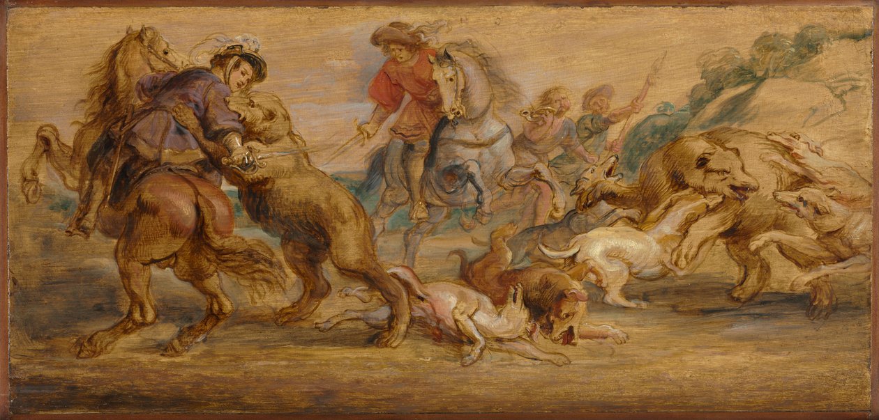 Study for The Bear Hunt for the Alcázar, Madrid by Peter Paul Rubens