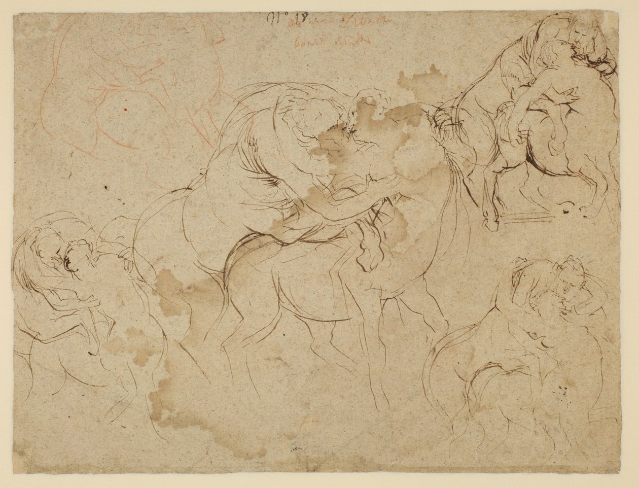 Study of Male Figures & Female Centaurs (verso) by Peter Paul Rubens