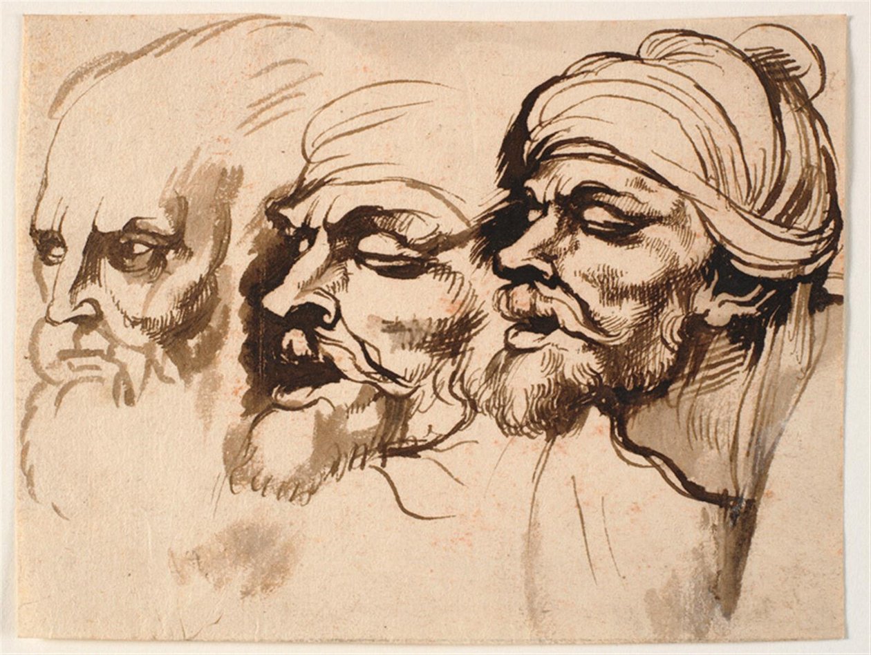 Three Male Heads by Peter Paul Rubens