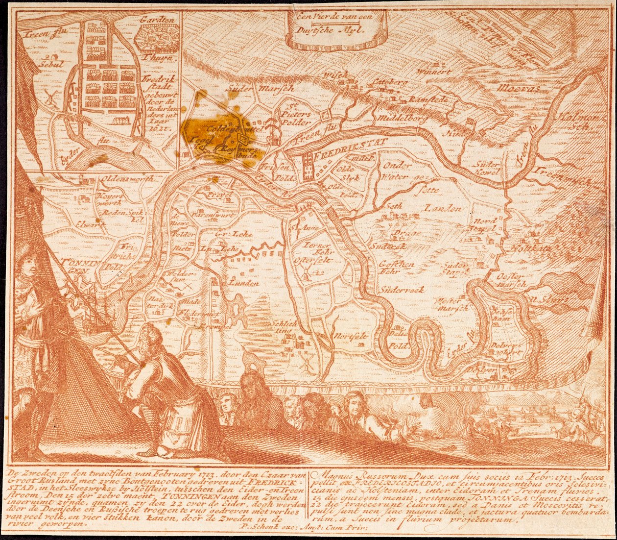 The Conquest of Friedrichstadt on February 12, 1713 by Peter Schenk