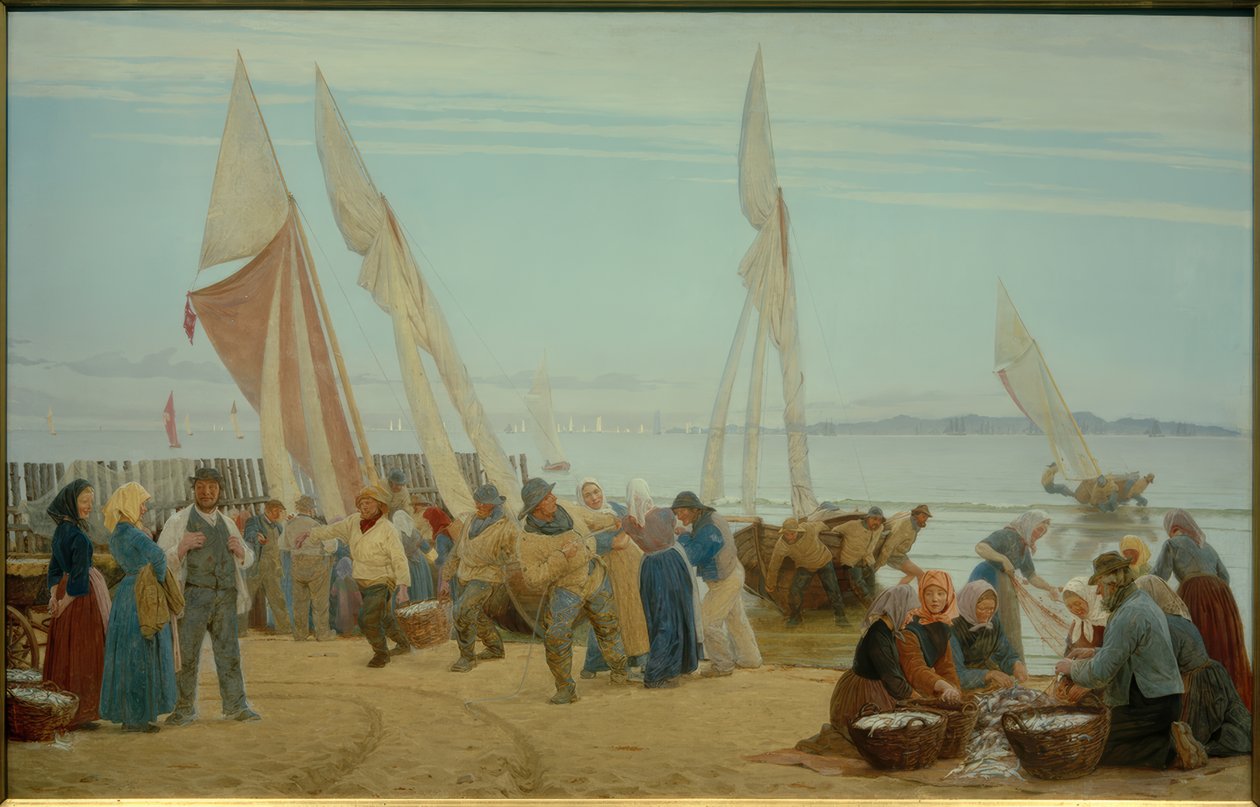 Morning at Hornbaek. The Fishermen Come Ashore by Peder Severin Krøyer