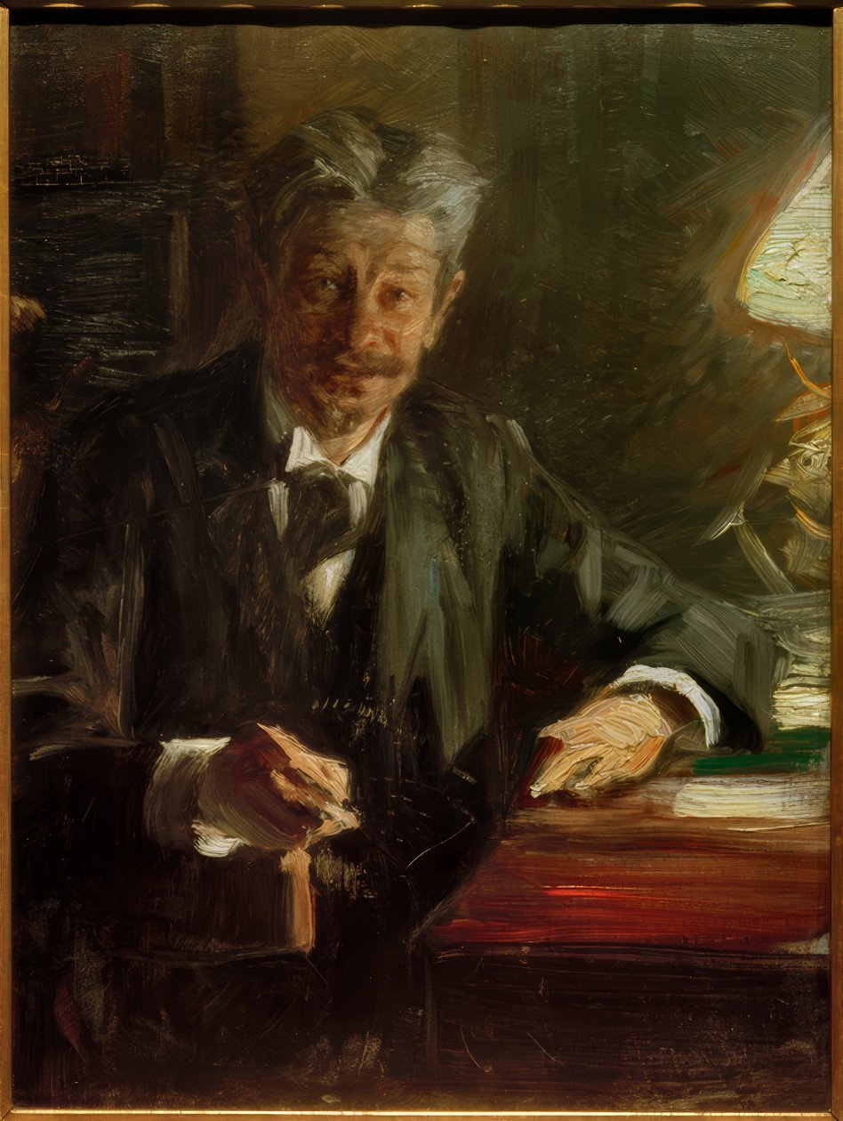 Portrait of the Critic and Writer Georg Brandes by Peder Severin Krøyer