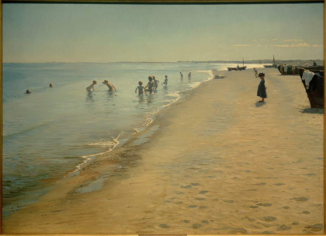 Summer Day at the South Beach of Skagen by Peder Severin Krøyer