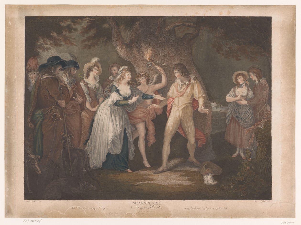 Rosalind Surprises Orlando in the Forest (Shakespeare. As You Like It) by Peter Simon