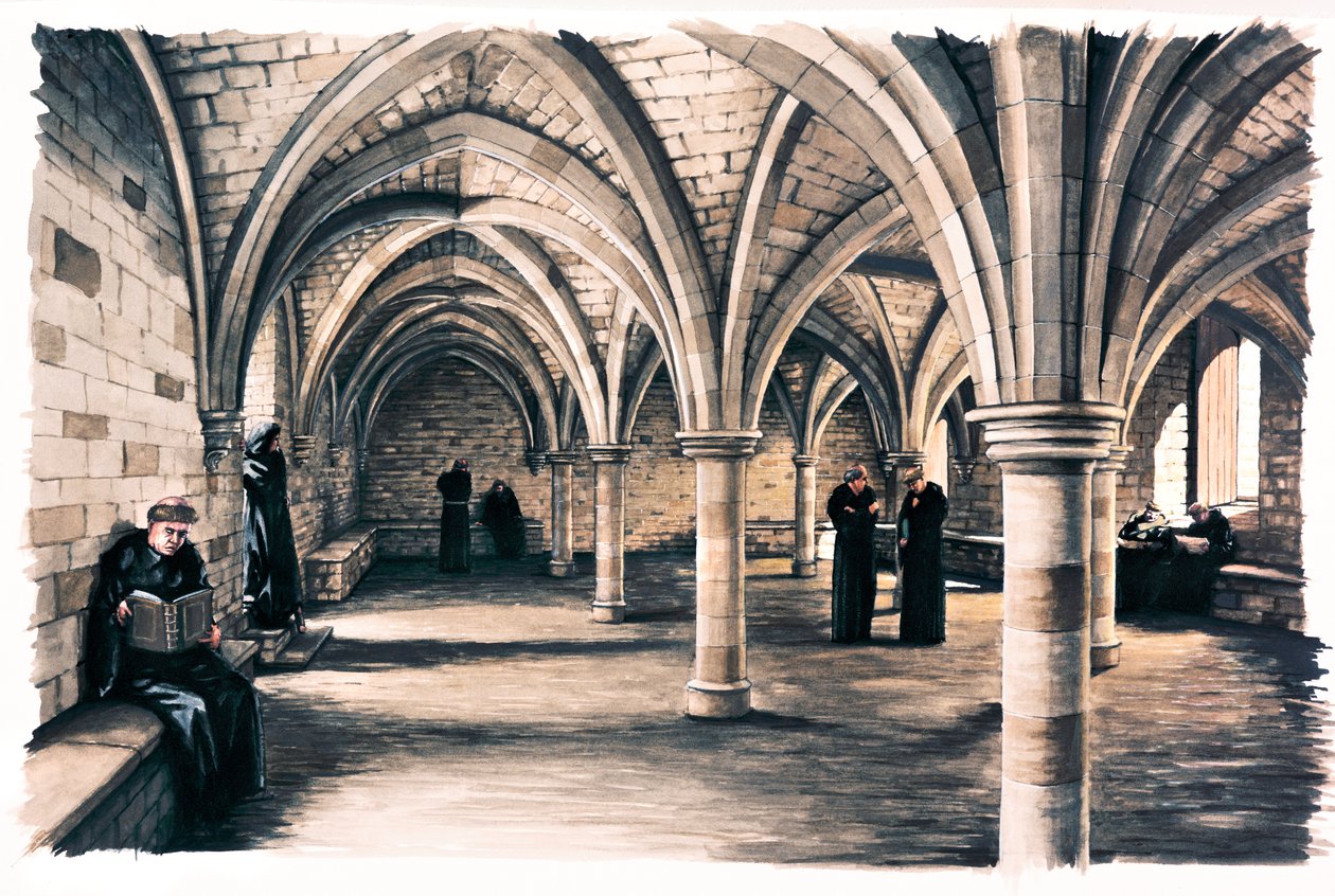 Battle Abbey, 12th Century, 1990-2010 by Peter Urmston