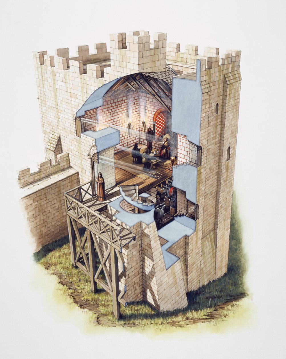 Peveril Castle by Peter Urmston: Premium art reproduction