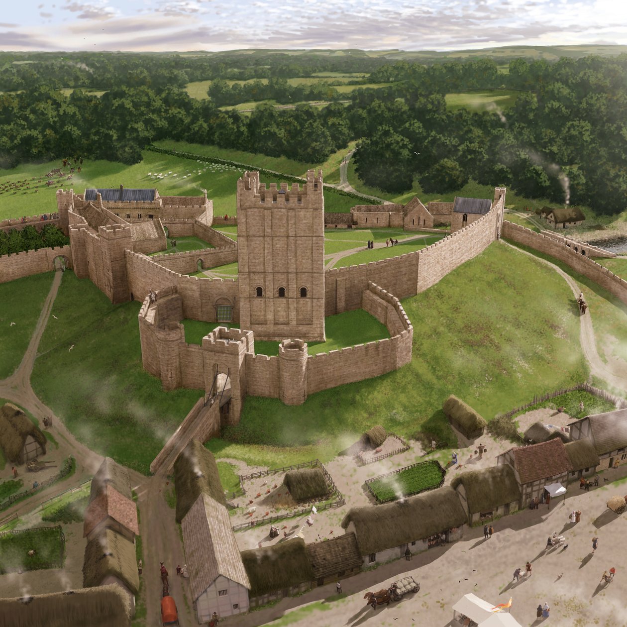 Richmond Castle, Richmond, Richmondshire, North Yorkshire by Peter Urmston