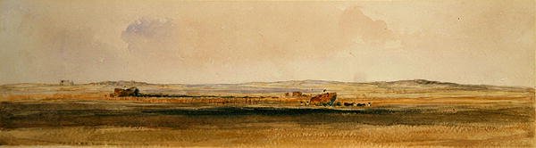 Harvesting in the Lincolnshire Wolds by Peter de Wint