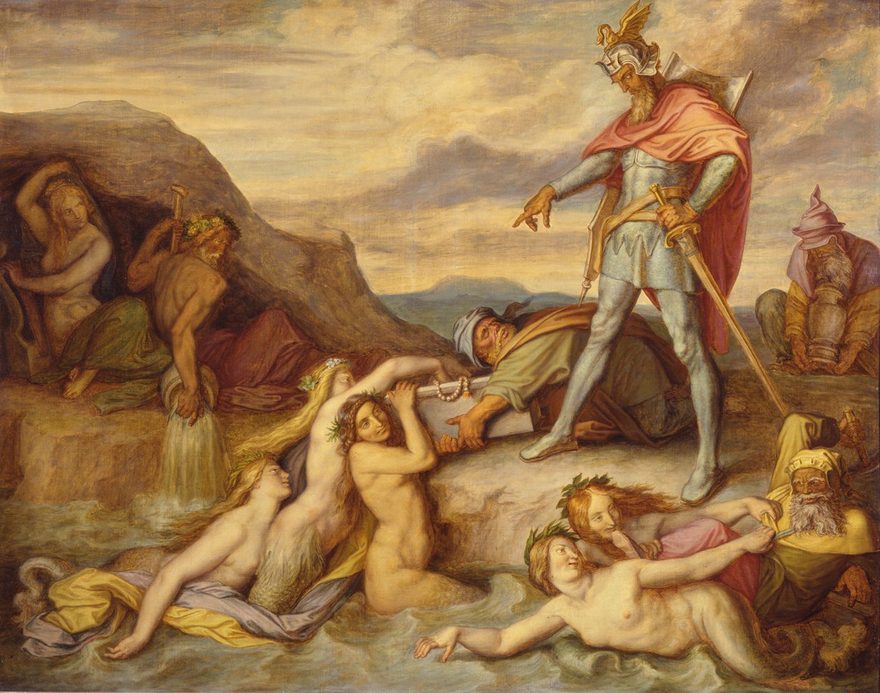 Hagen Sinks the Nibelungen Treasure by Peter von Cornelius