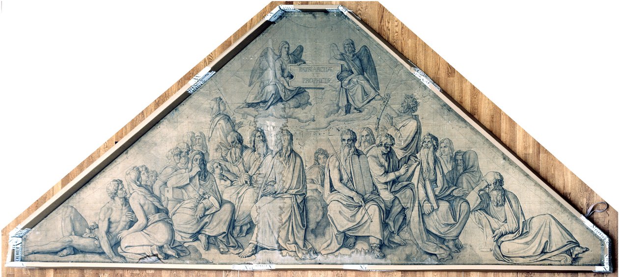 Patriarchs and Prophets. Cartoon for the Frescoes of the Ludwigskirche in Munich by Peter von Cornelius